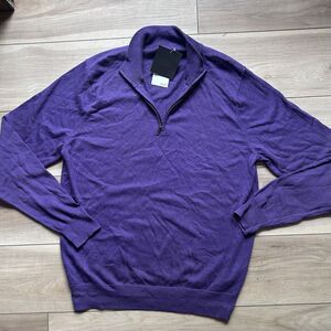 14th & Union Men's Medium Purple Pullover Cotton Blend Long Sleeve Casual Shirt